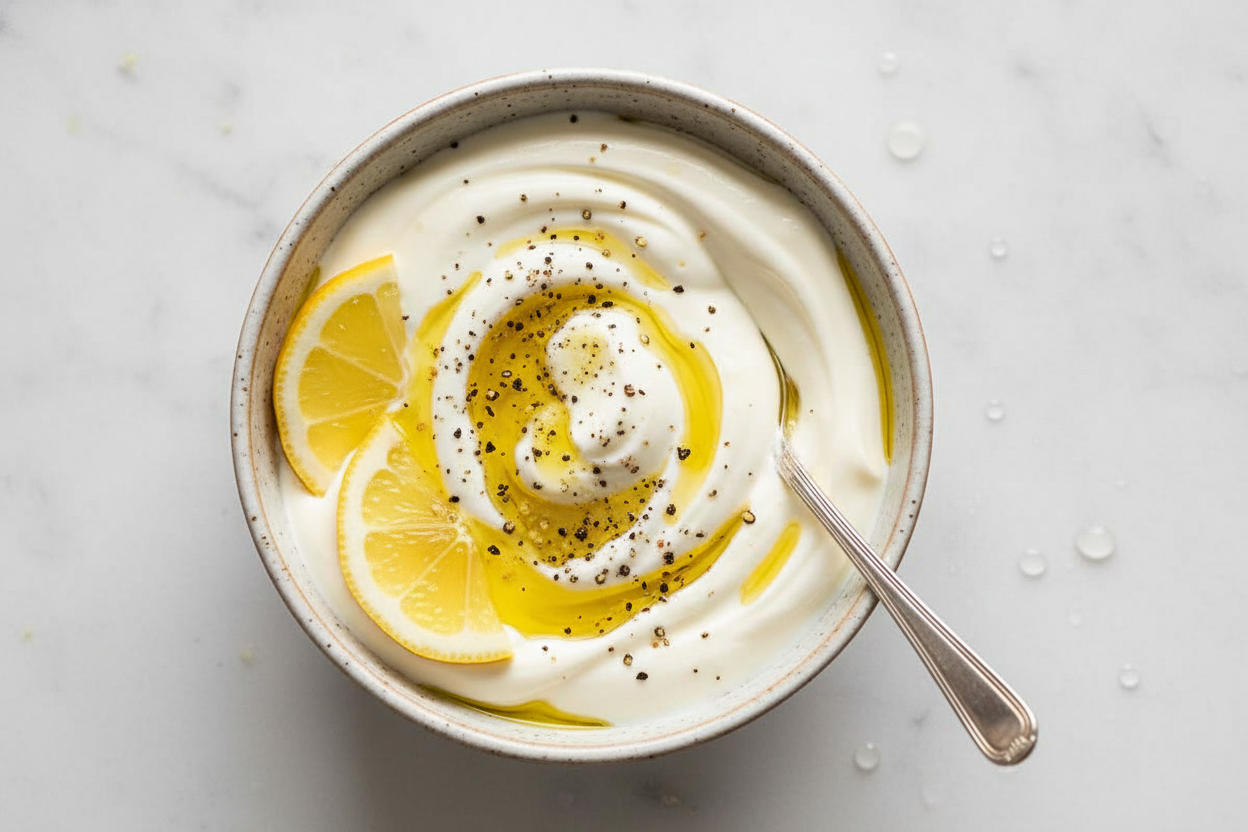 Tangy Lemon Yogurt Sauce Recipe