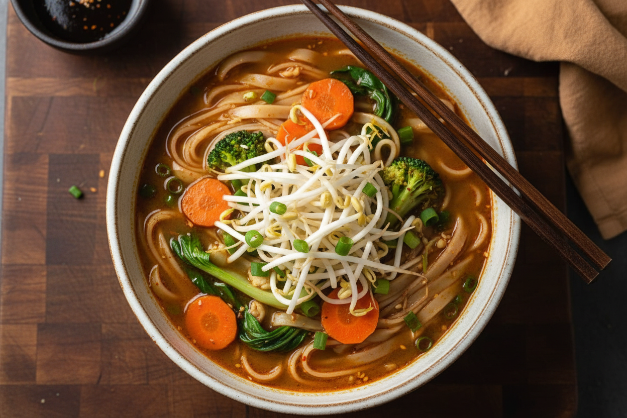 Vegan Dan Dan Noodle Soup Delight