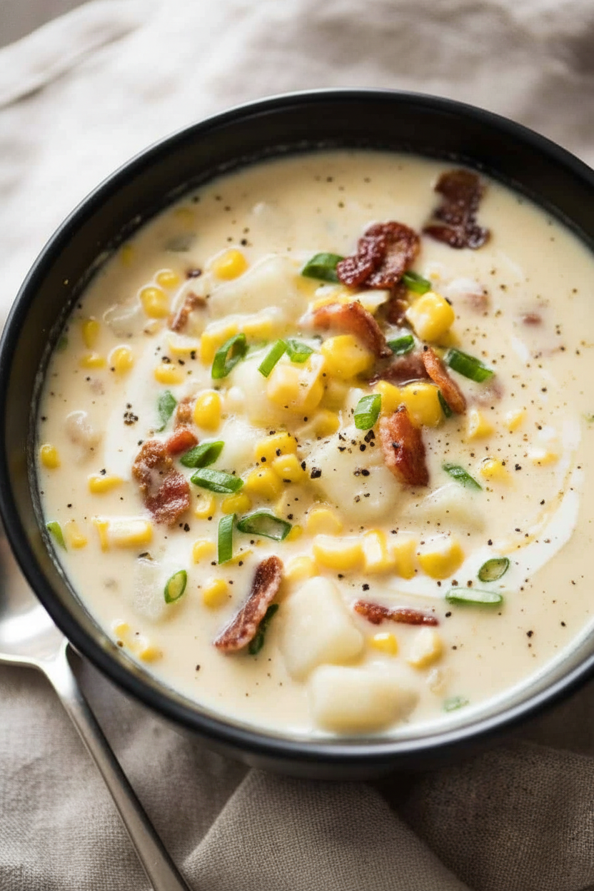 Bacon-Infused Corn Chowder Delight