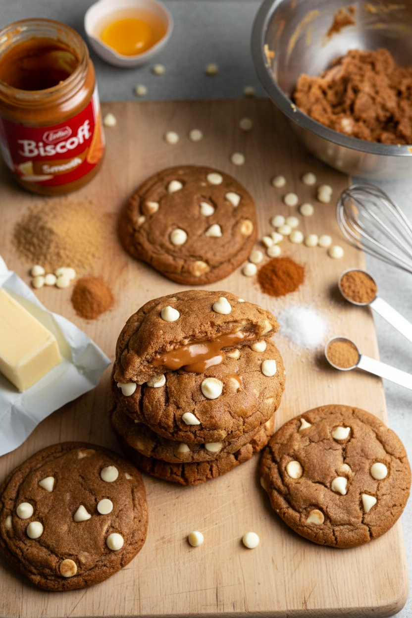 Biscoff Stuffed Cookie Delight