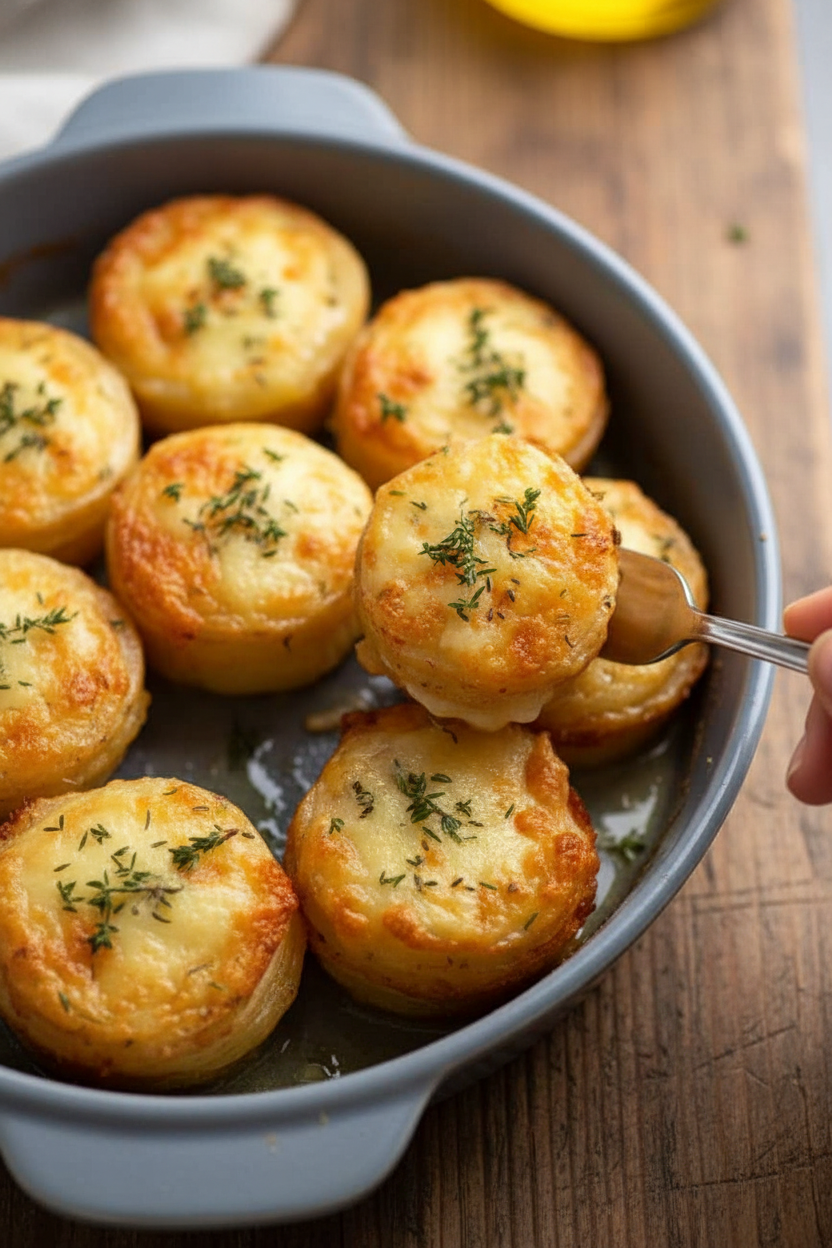 Cheesy Mini Potato Gratin Bites