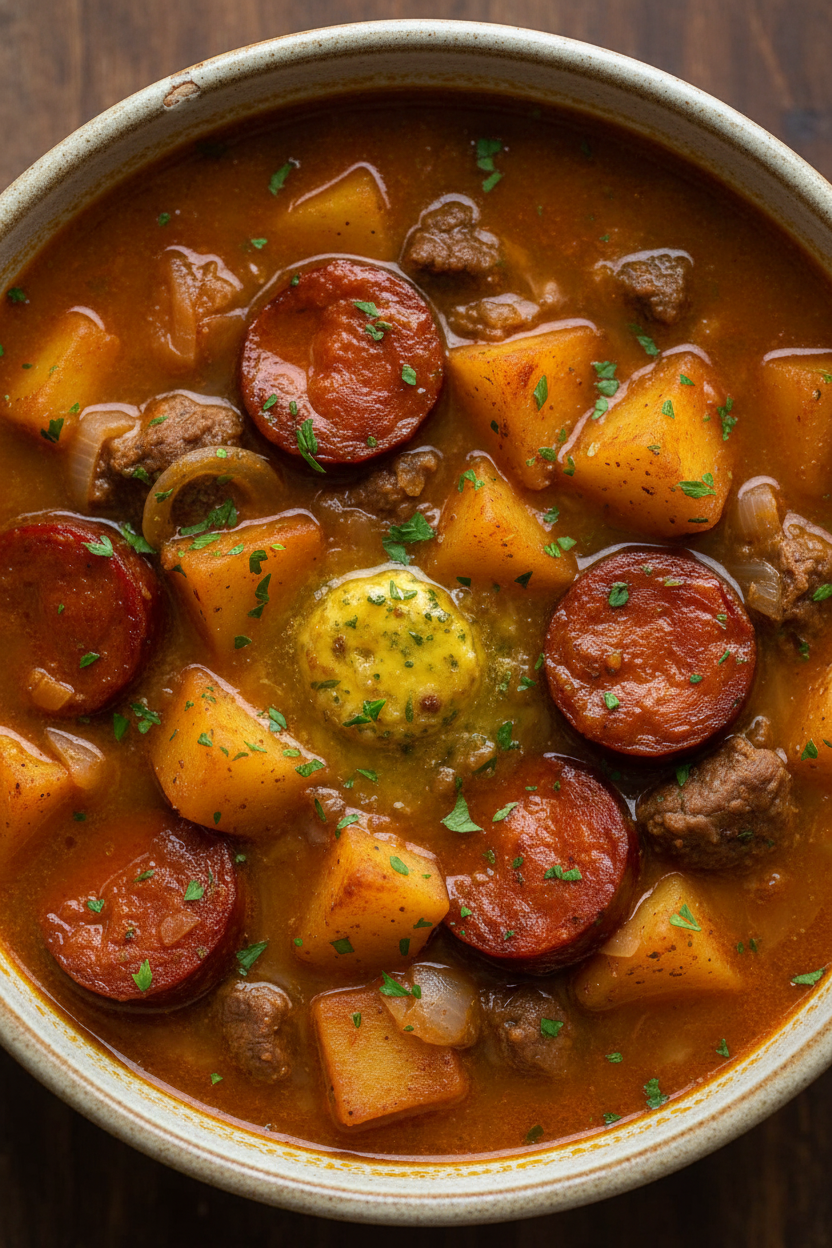 Chorizo Potato Stew Soup Recipe Delight