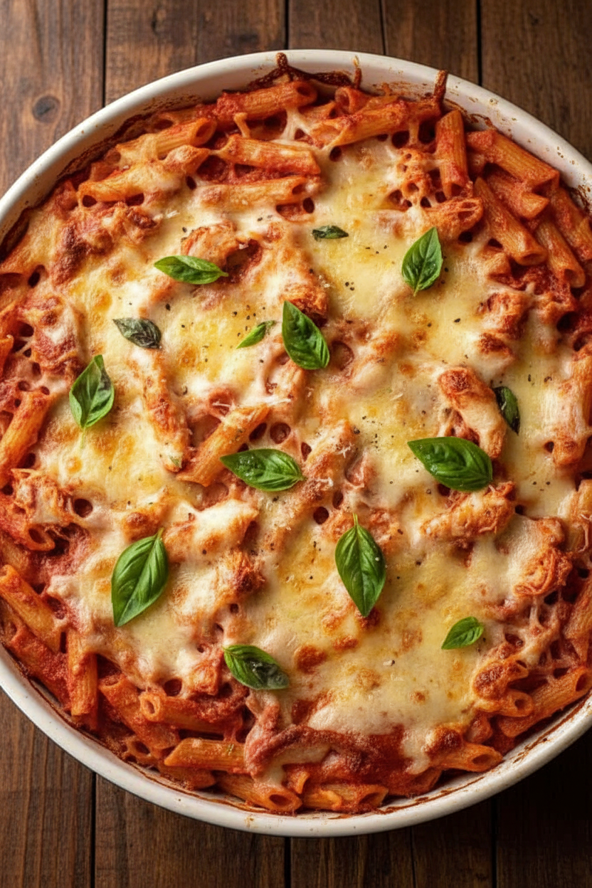 Creamy Chicken Tomato Pasta Bake Recipe