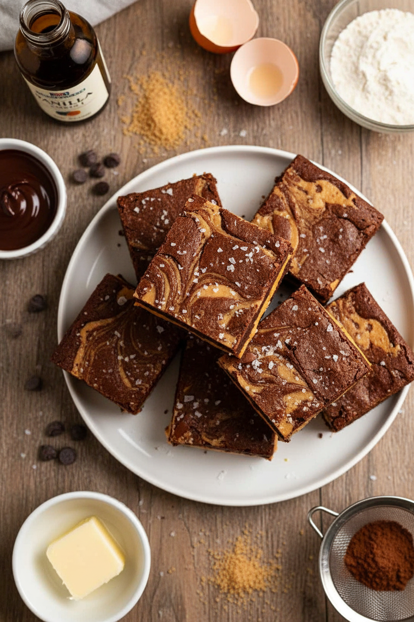 Decadent Peanut Butter Brownies Delight