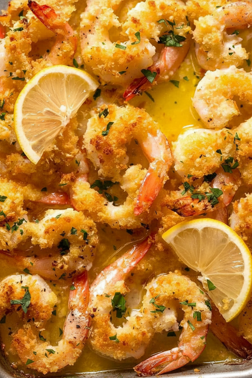 Garlic Butter Shrimp Baked to Perfection