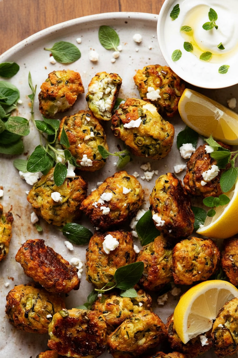 Greek Zucchini Tots: Crispy Mini Fritters