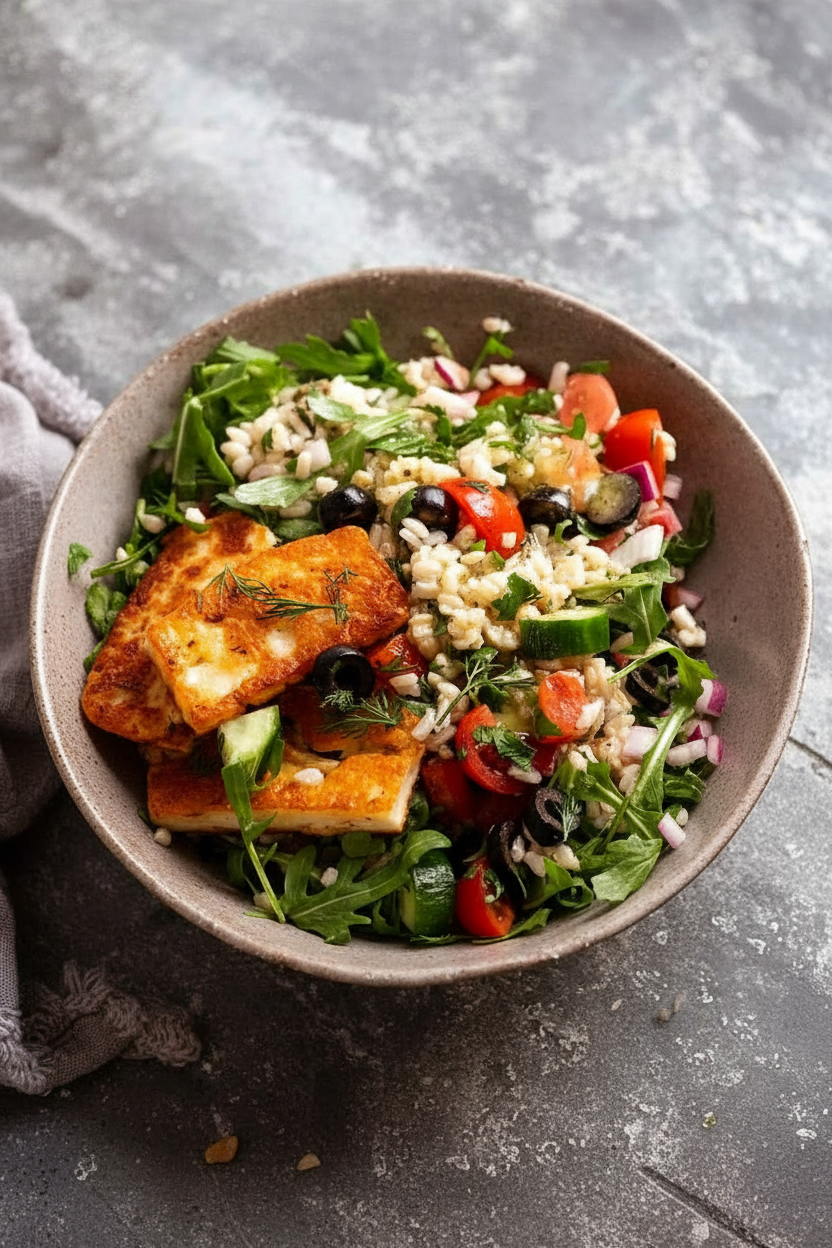 Healthy Mediterranean Brown Rice Salad Recipe