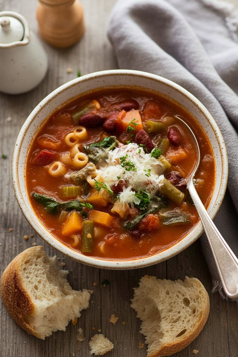 Hearty Homemade Minestrone Soup Recipe