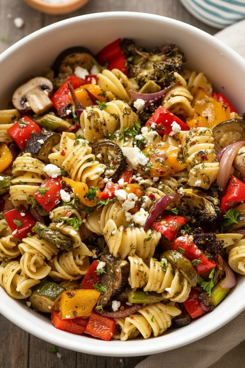 Marinated Vegetarian Pasta Salad Delight