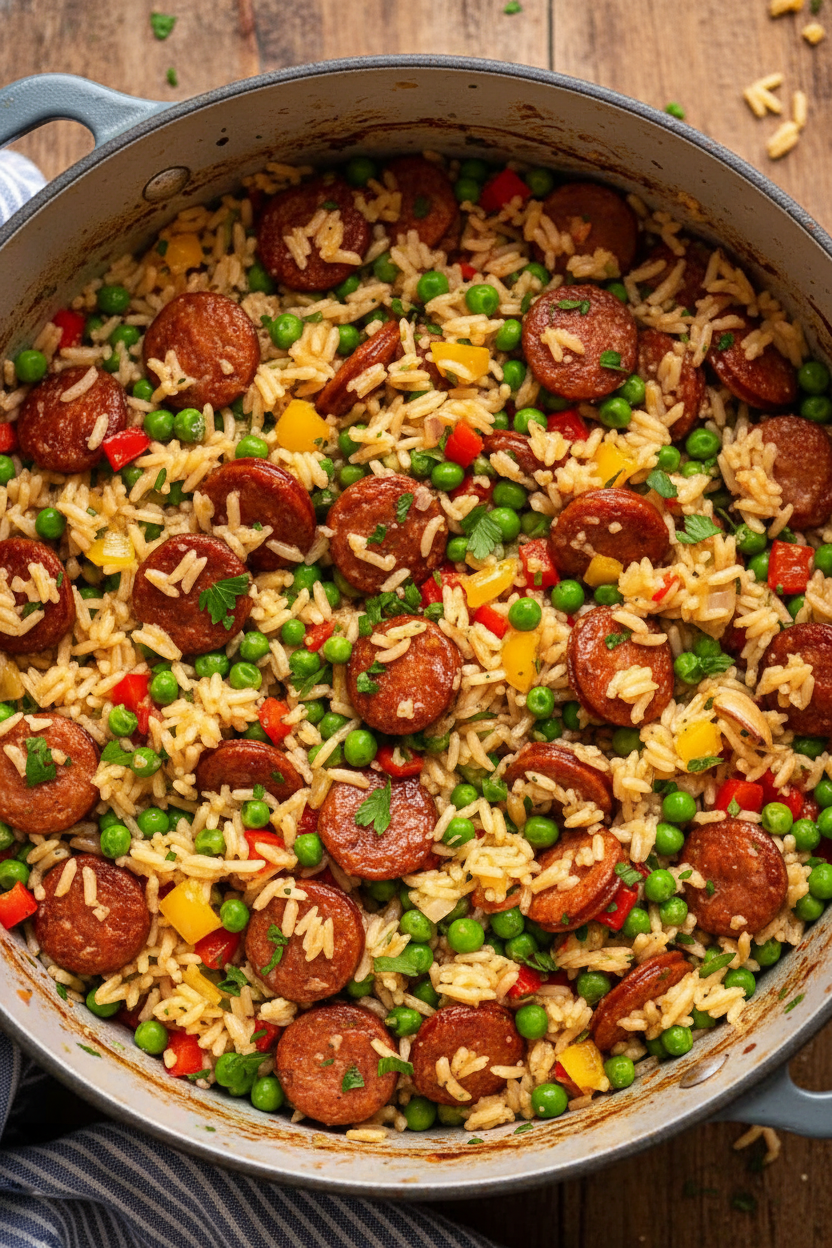 One-Pot Smoked Sausage and Rice Delight
