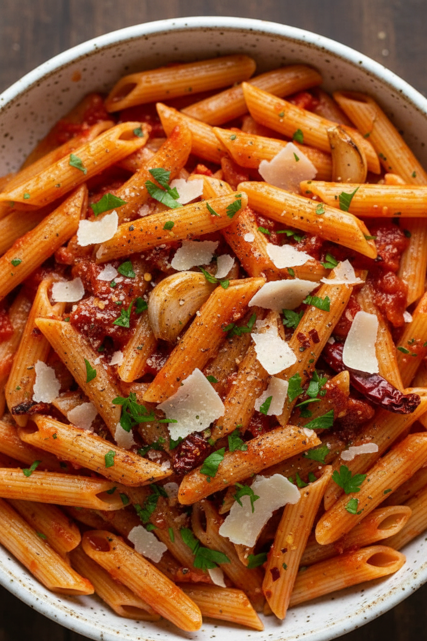 Penne all’Arrabbiata: Spicy Tomato Delight