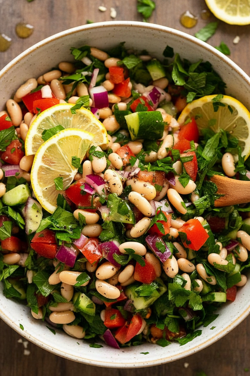Refreshing White Bean Tabbouleh Salad Recipe