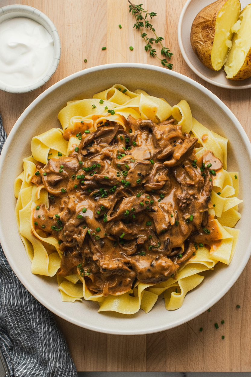 Savory Beef Stroganoff Recipe for Dinner