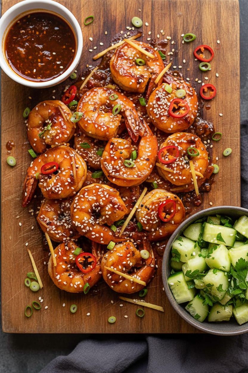 Spicy Asian Chilli Garlic Prawns Recipe