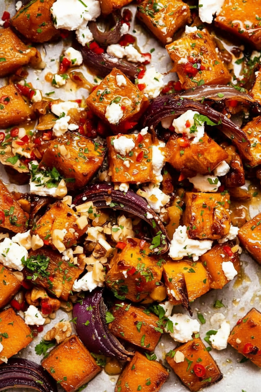 Spicy Maple Pumpkin with Feta Delight