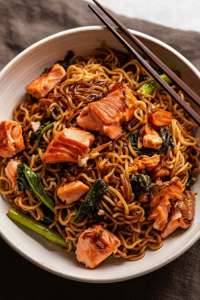 Teriyaki Salmon Noodle Delight