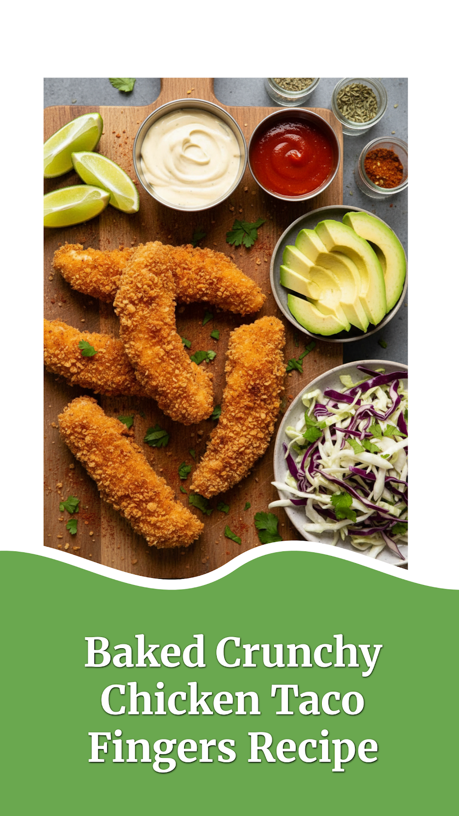 Baked Crunchy Chicken Taco Fingers Recipe