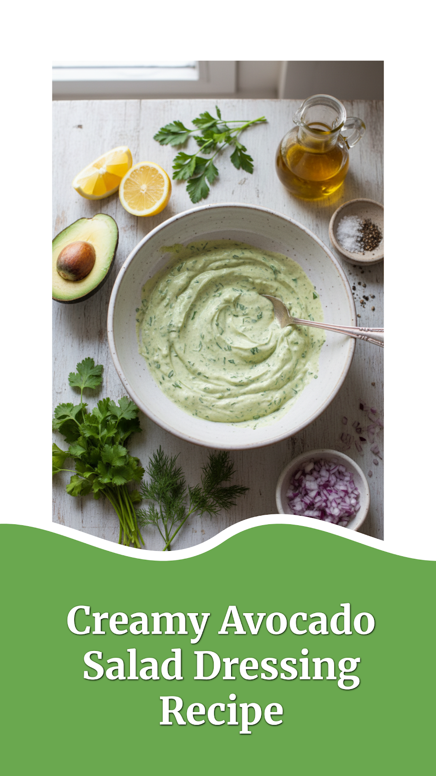 Creamy Avocado Salad Dressing Recipe