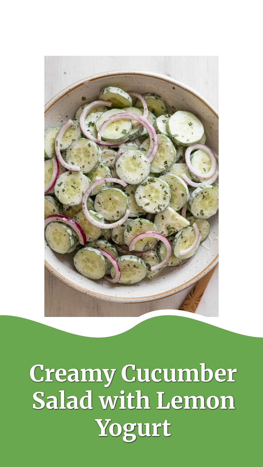Creamy Cucumber Salad with Lemon Yogurt