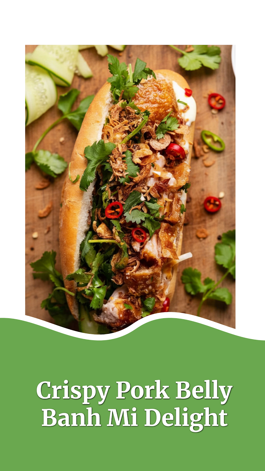 Crispy Pork Belly Banh Mi Delight