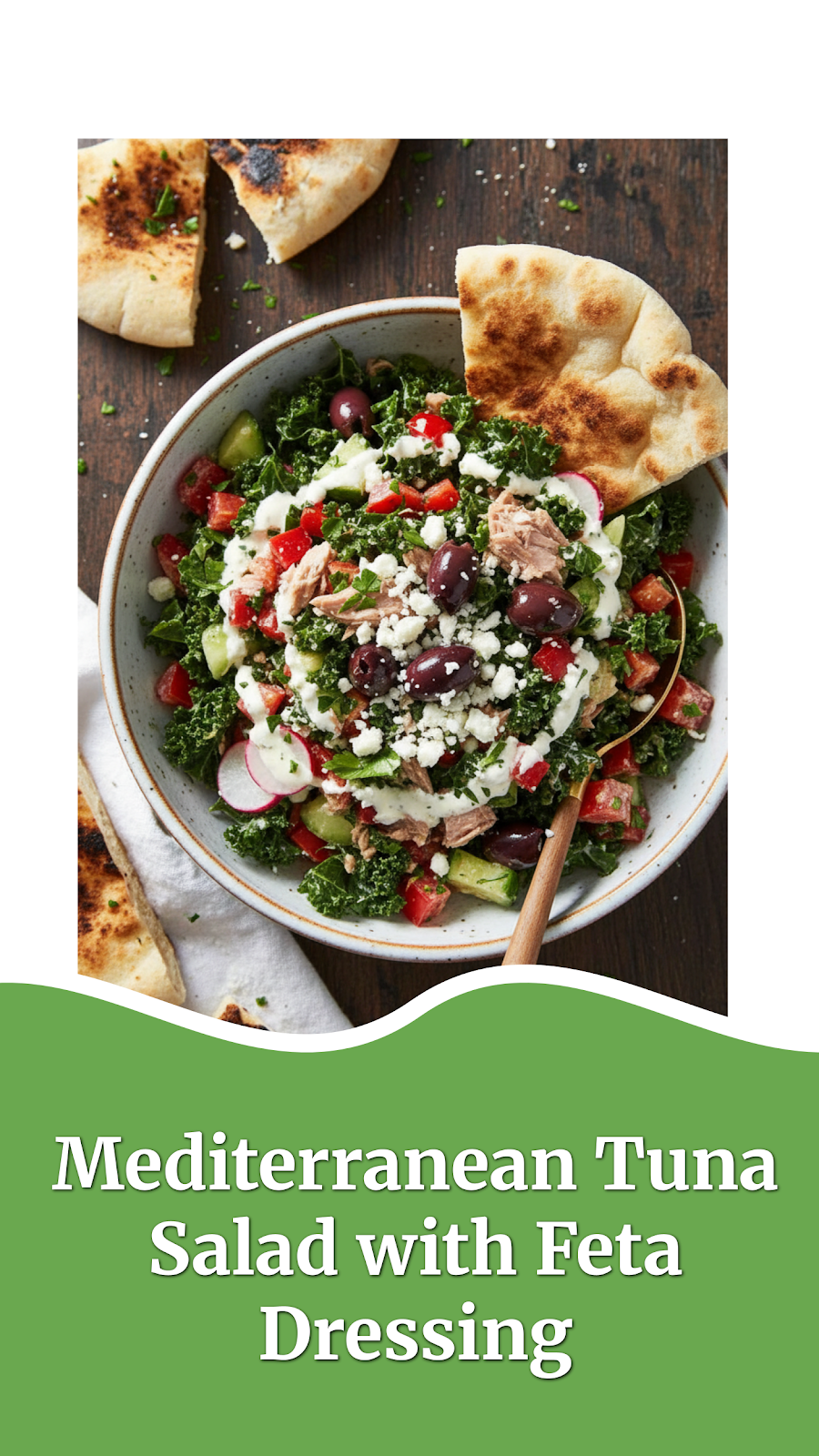 Mediterranean Tuna Salad with Feta Dressing