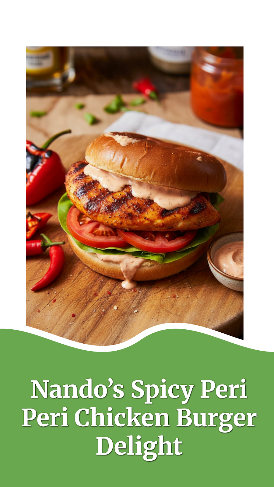 Nando’s Spicy Peri Peri Chicken Burger Delight