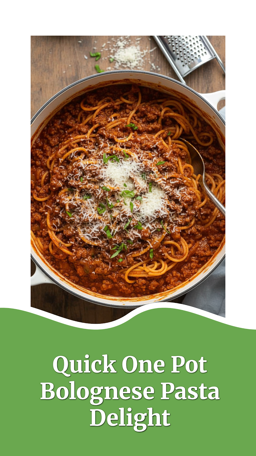 Quick One Pot Bolognese Pasta Delight