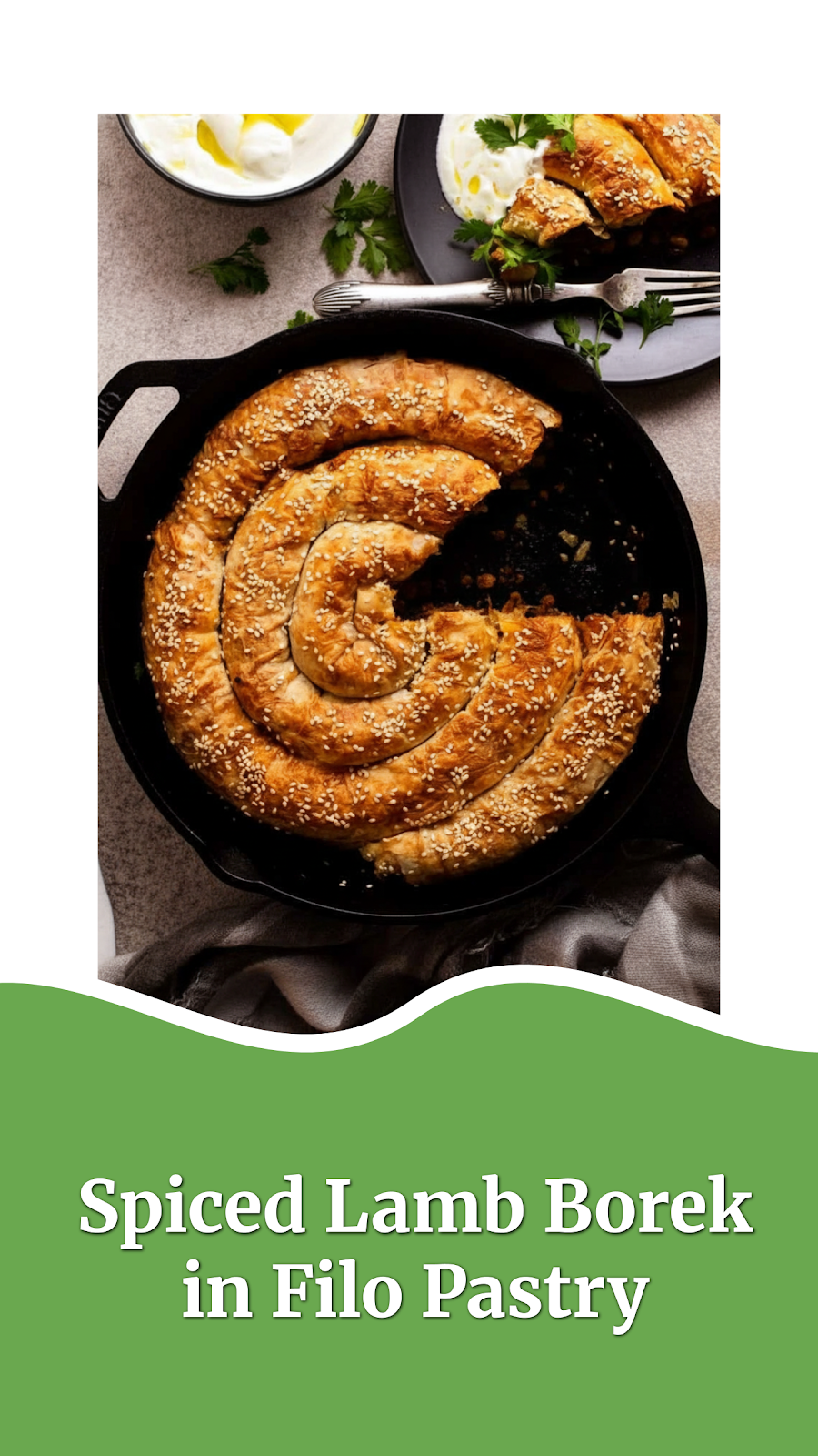 Spiced Lamb Borek in Filo Pastry