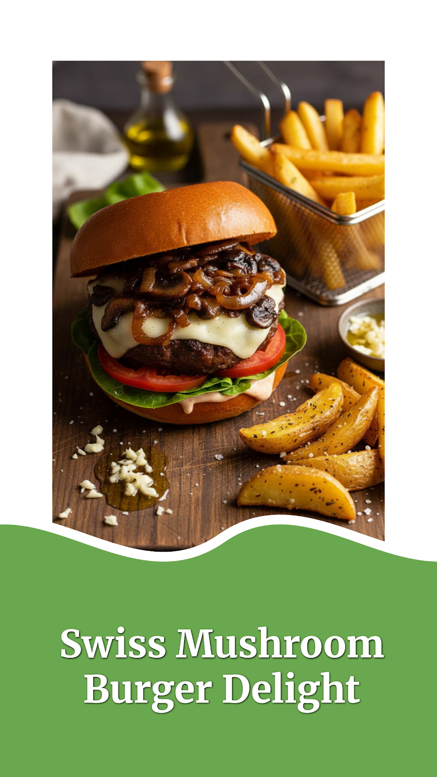 Swiss Mushroom Burger Delight