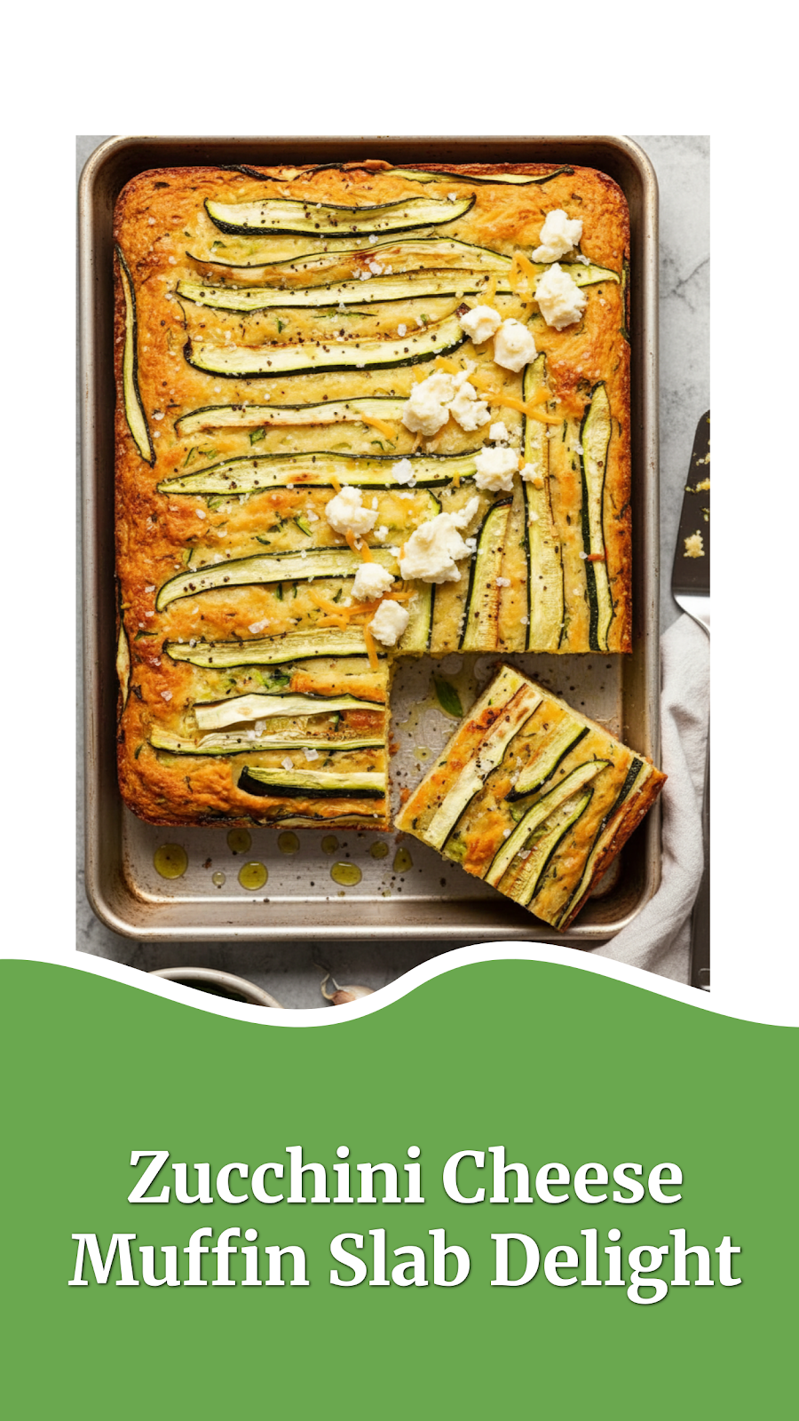 Zucchini Cheese Muffin Slab Delight