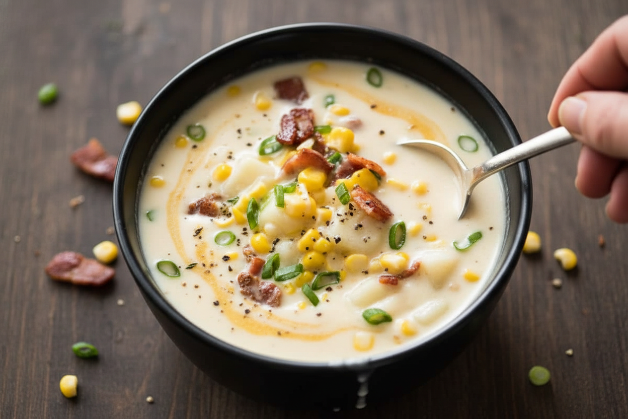 Bacon-Infused Corn Chowder Delight