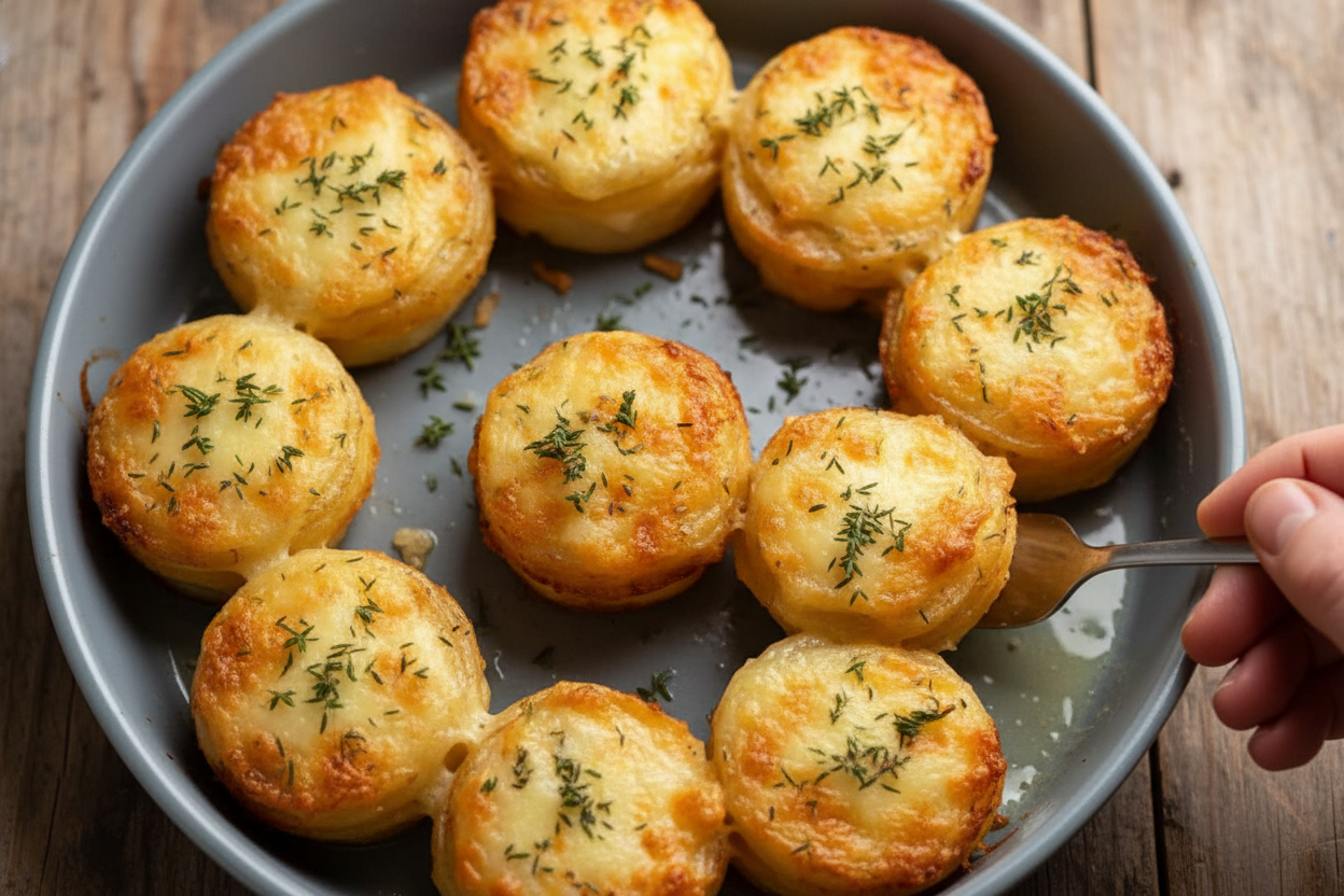Cheesy Mini Potato Gratin Bites