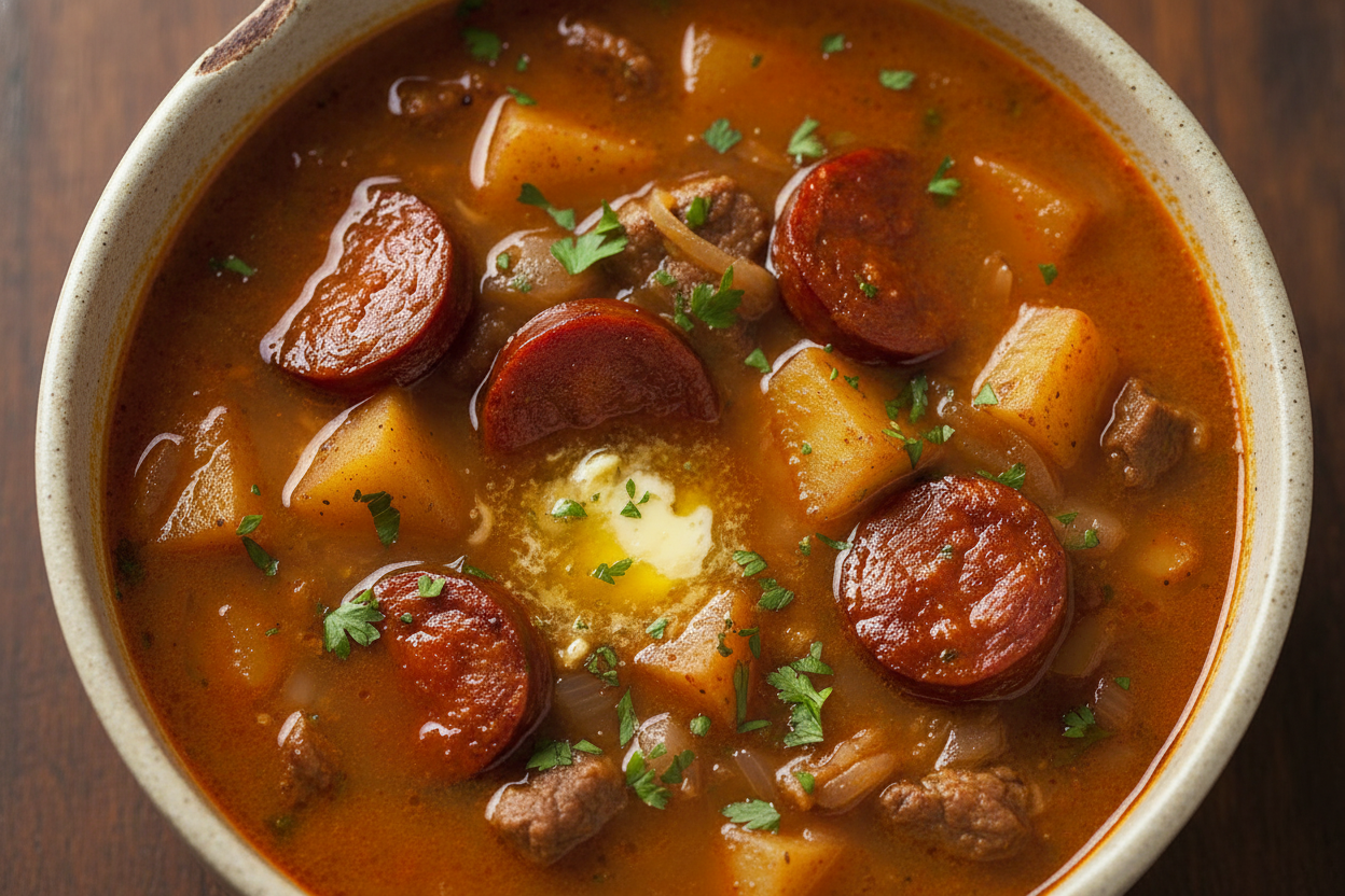 Chorizo Potato Stew Soup Recipe Delight