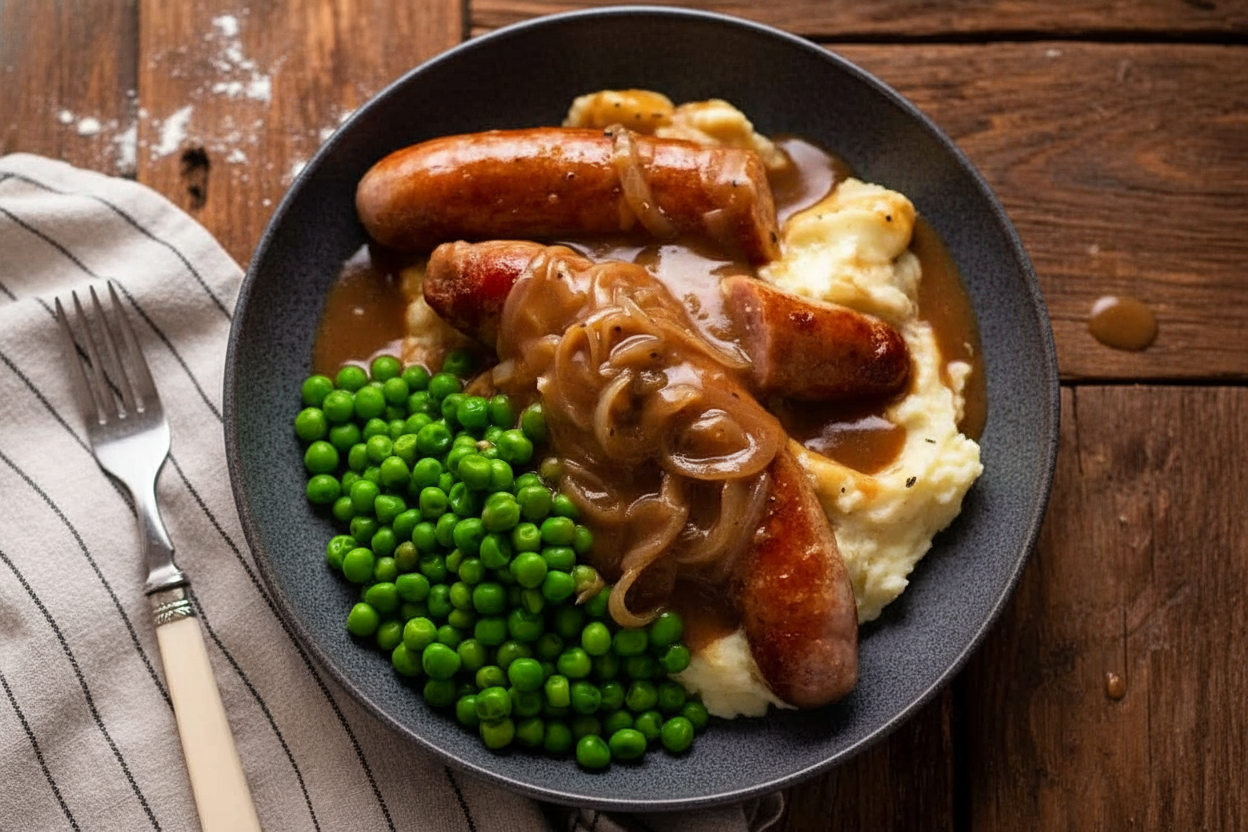 Classic Bangers and Mash with Savory Gravy