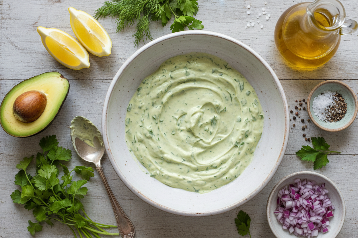 Creamy Avocado Salad Dressing Recipe