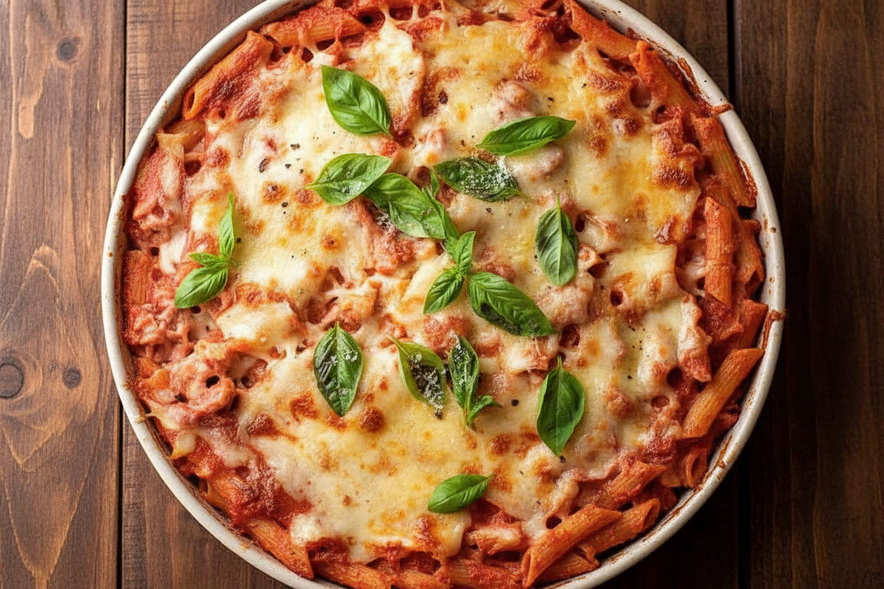 Creamy Chicken Tomato Pasta Bake Recipe