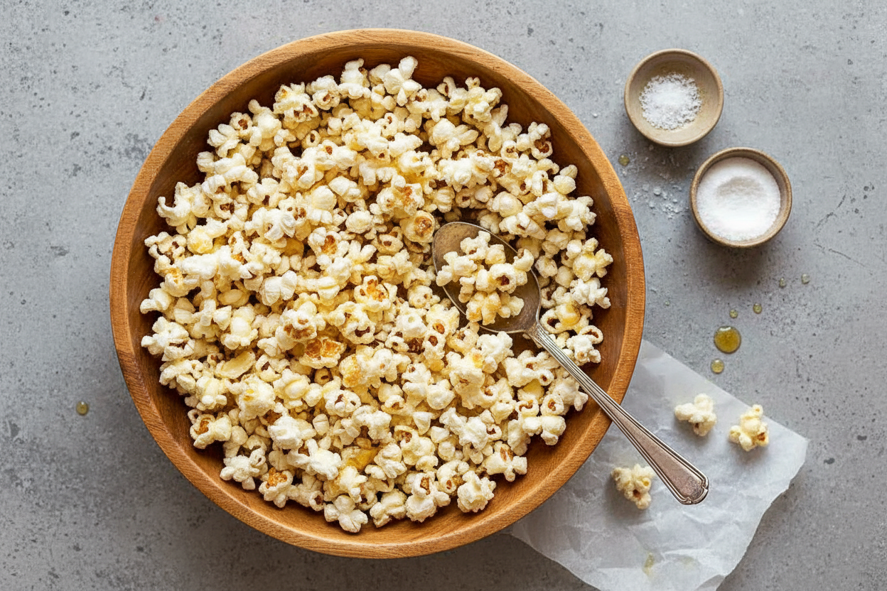 Crispy Sweet and Salty Butter Popcorn