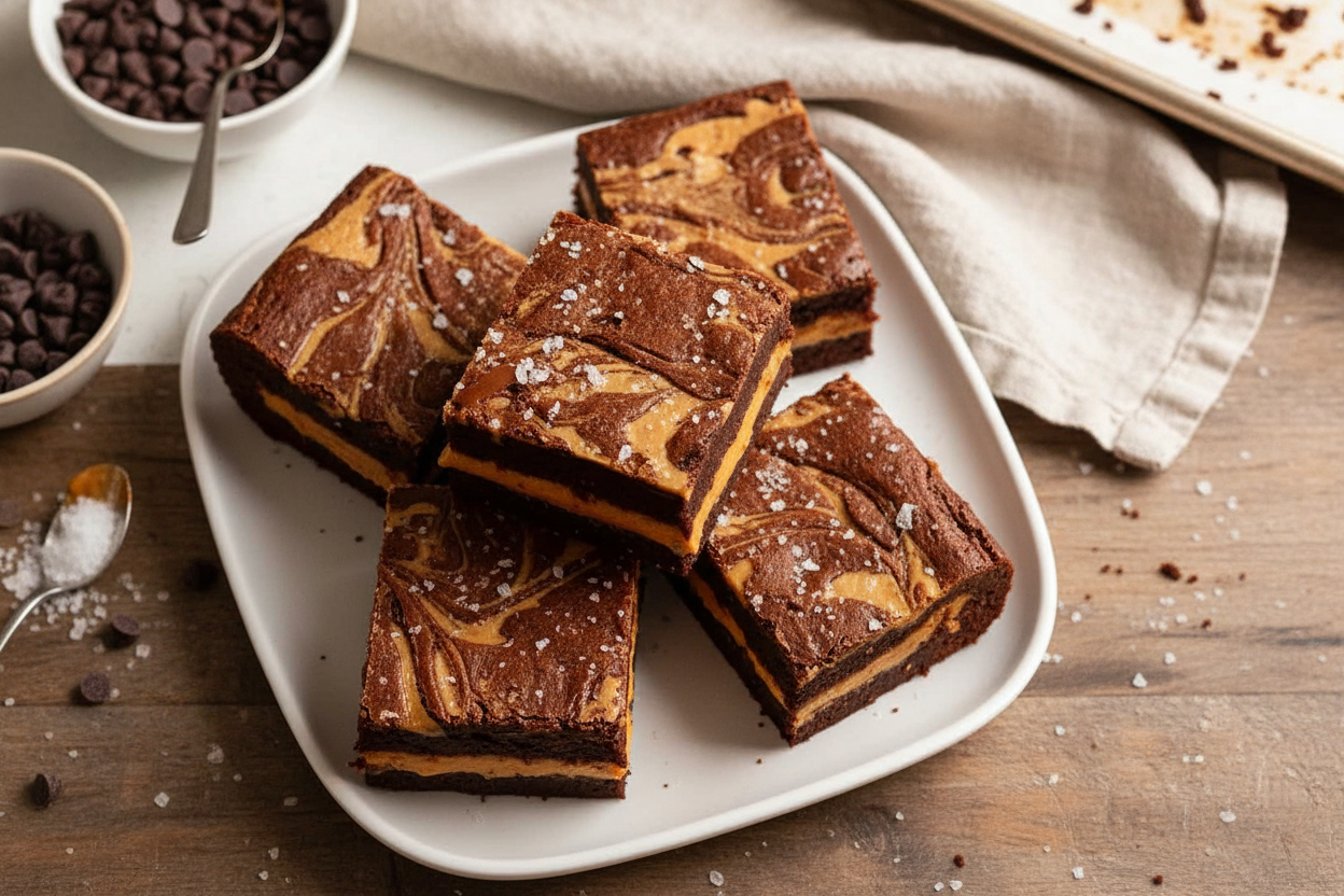Decadent Peanut Butter Brownies Delight