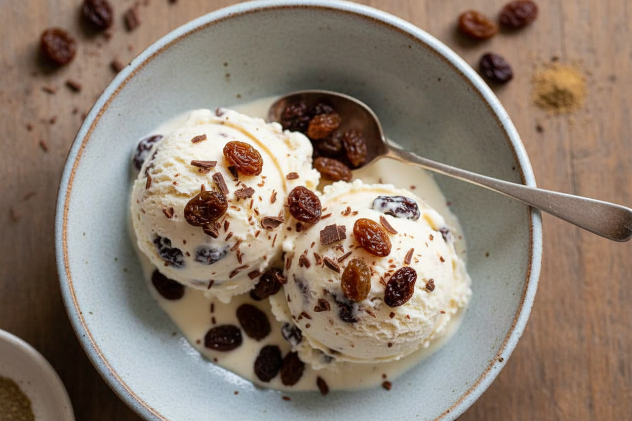 Delicious Rum Raisin Ice Cream Delight