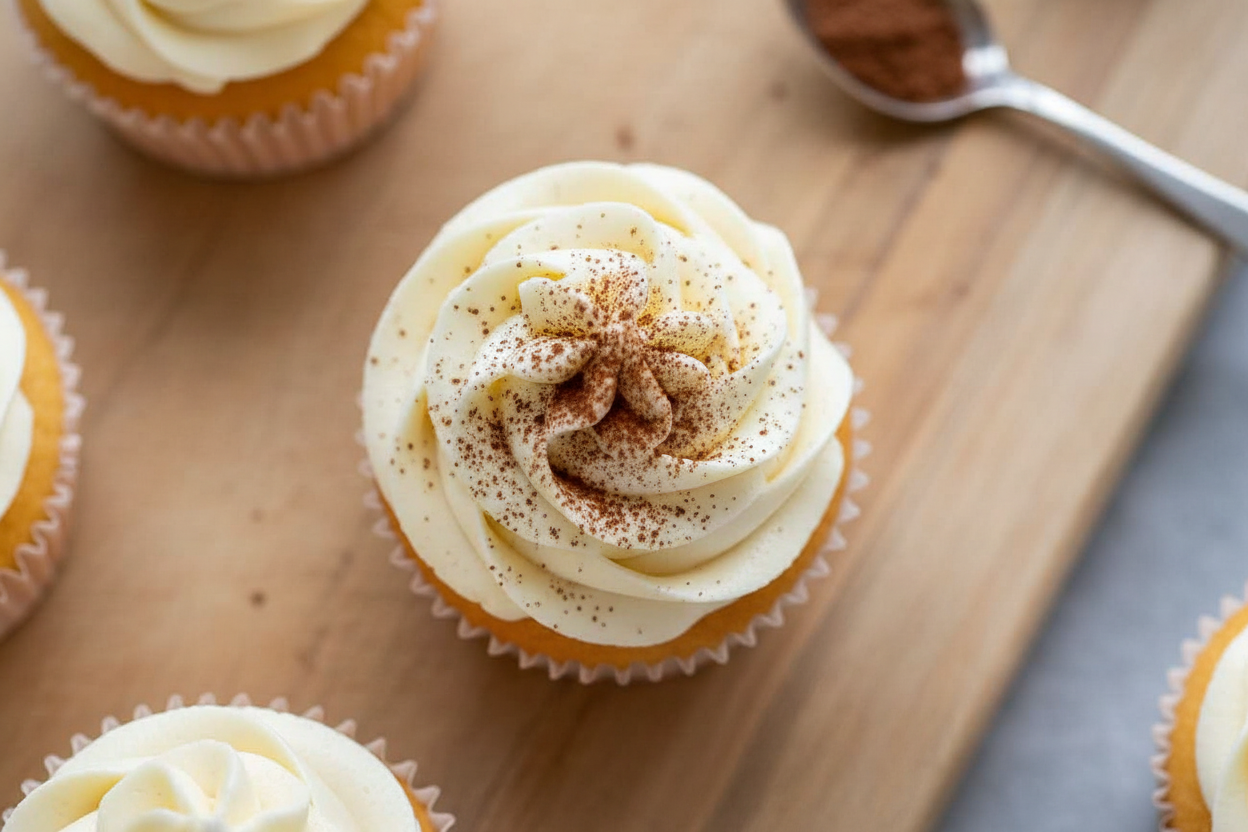 Fluffy Vanilla Frosting: Light and Less Sweet
