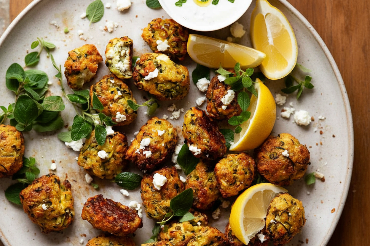 Greek Zucchini Tots: Crispy Mini Fritters