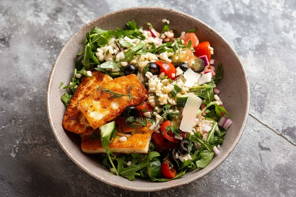 Healthy Mediterranean Brown Rice Salad Recipe