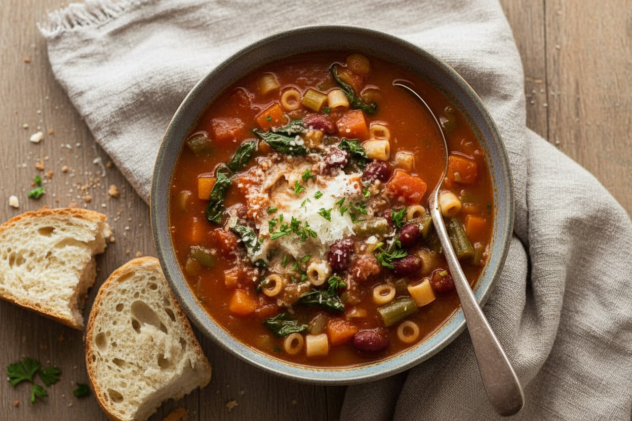 Hearty Homemade Minestrone Soup Recipe