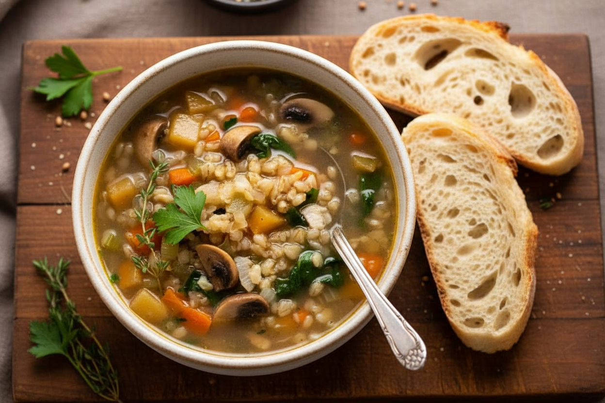 Hearty Pearl Barley Soup Recipe