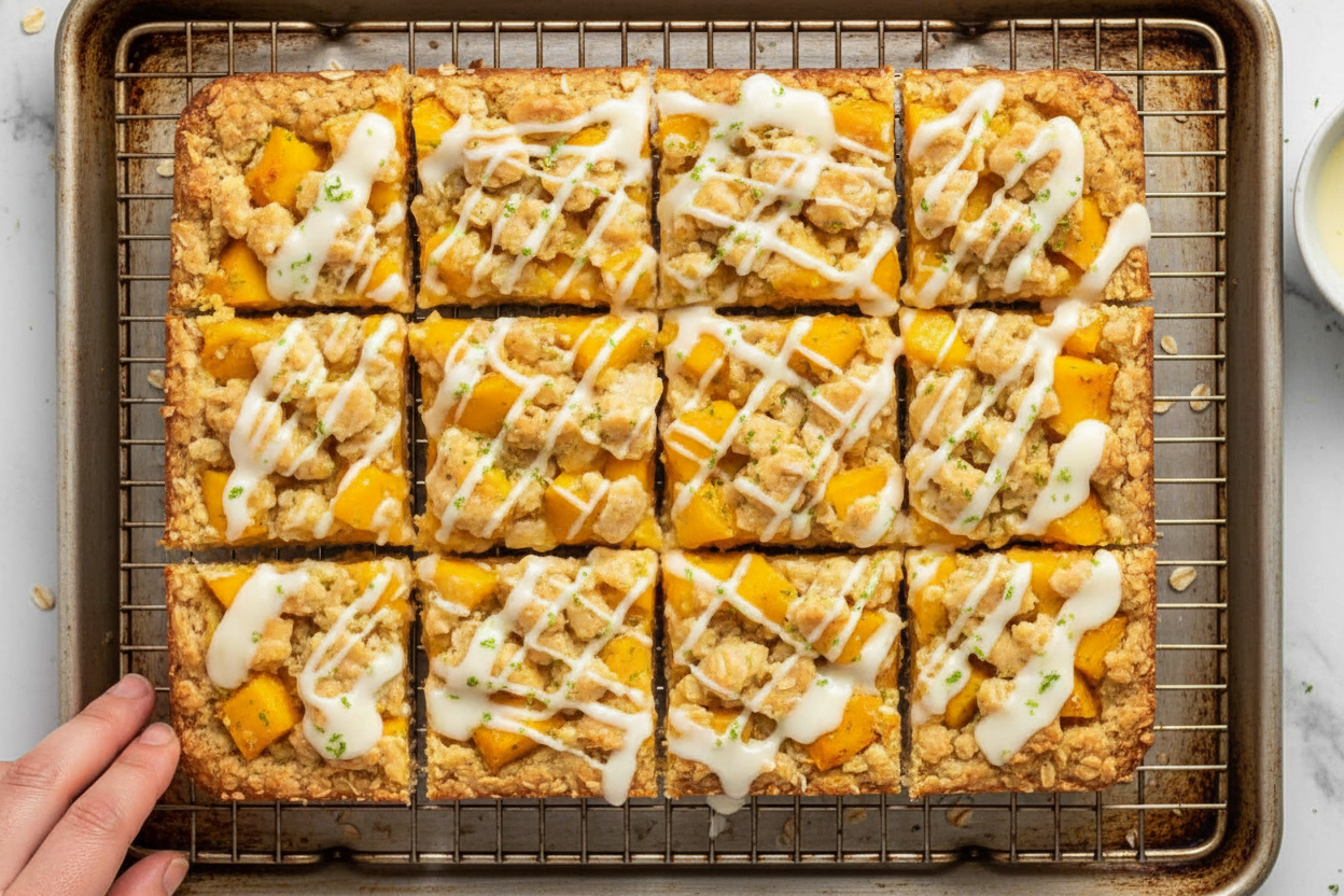 Lime-Glazed Mango Bars Delight