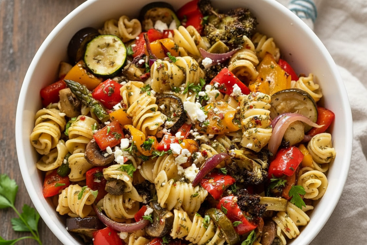 Marinated Vegetarian Pasta Salad Delight