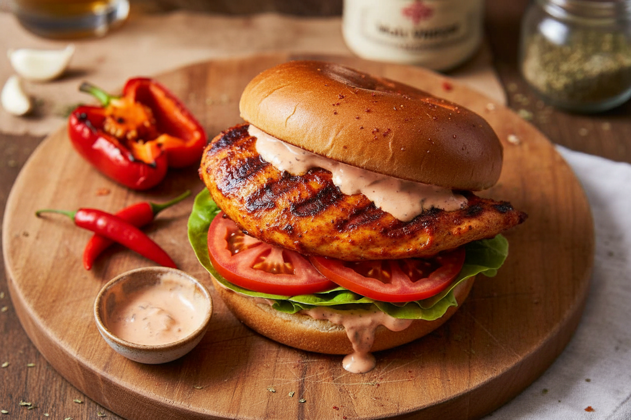 Nando’s Spicy Peri Peri Chicken Burger Delight