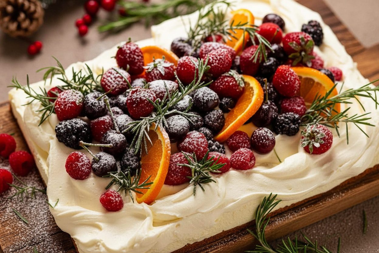 No-Bake Christmas Cheesecake Slab Recipe