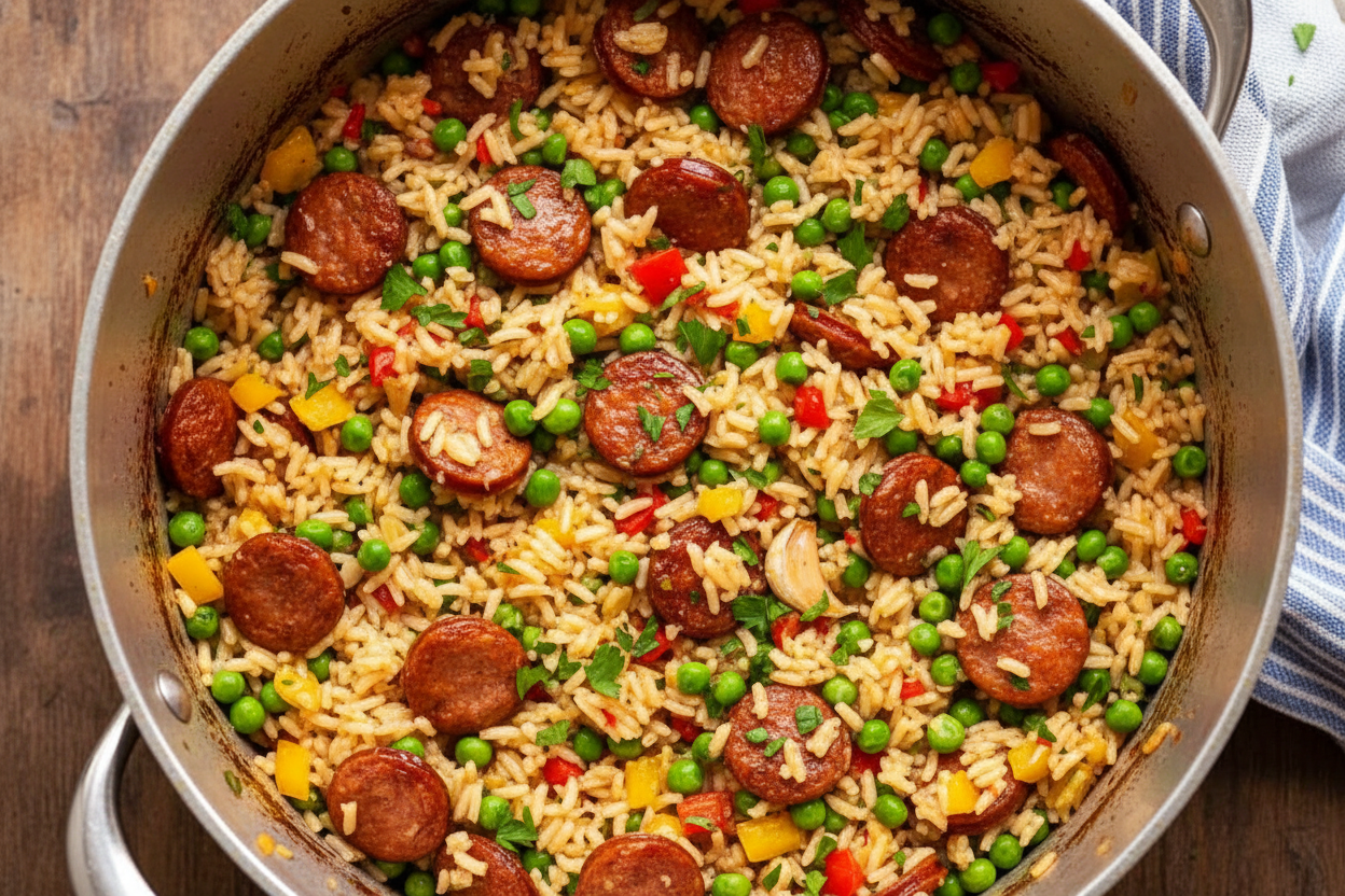 One-Pot Smoked Sausage and Rice Delight