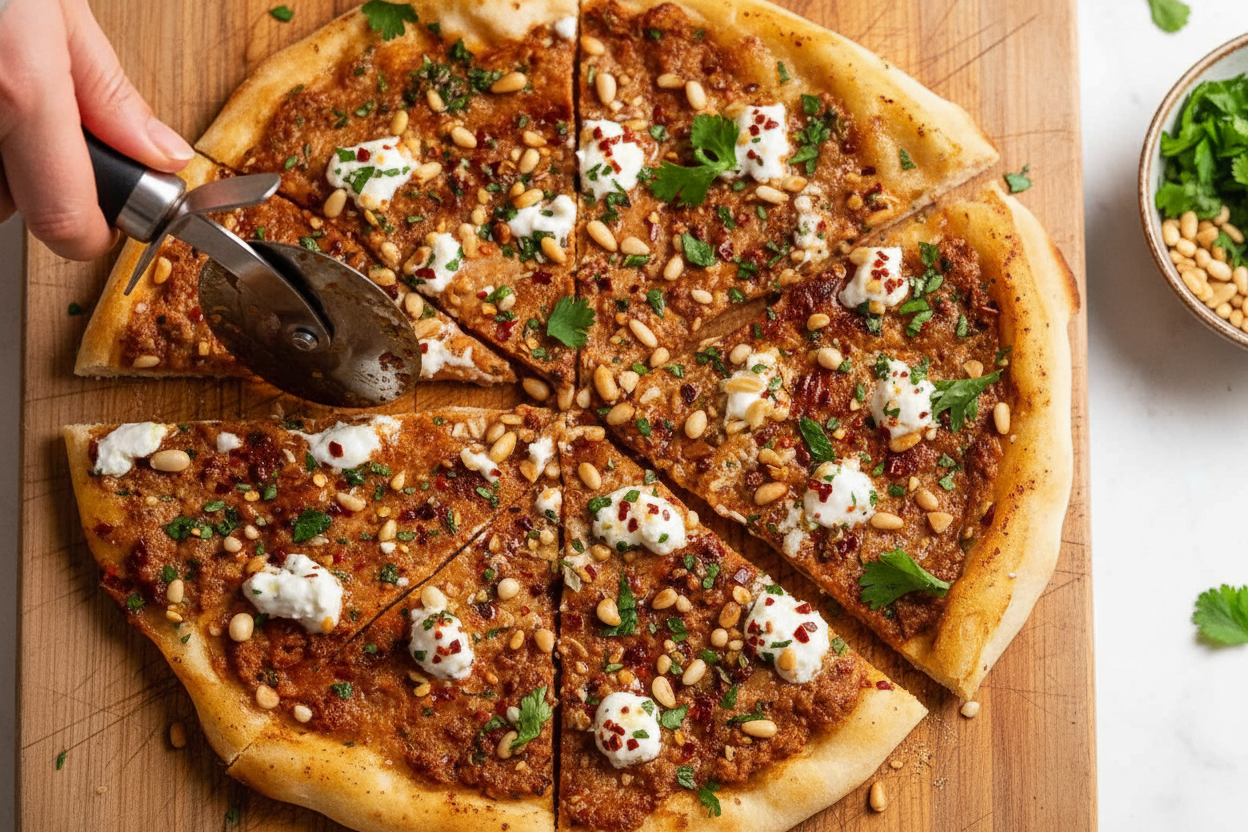 Quick Lebanese Chicken Mince Pizza Recipe